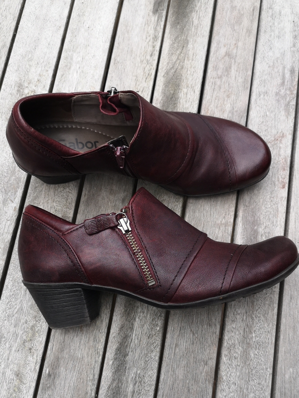 Gabor burgundy ankle boots